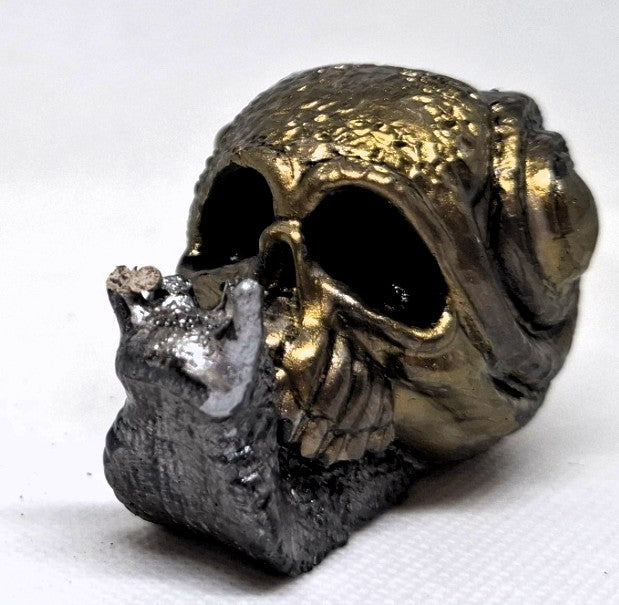 „Gold-Schwarzer Schneckenschädel“ – handgemacht, edel & geheimnisvoll 🖤✨🐌